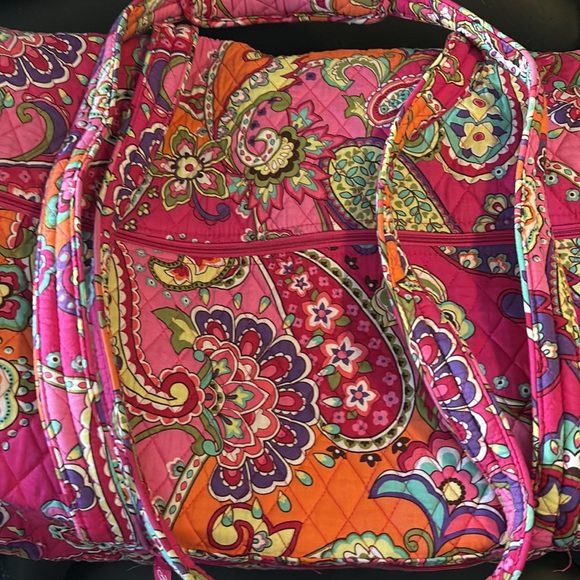 Vera Bradley Pink Swirl Large Tote - Picture 2 of 11